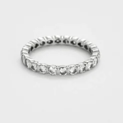 Alliance platine, or gris et diamants