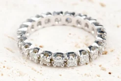 Alliance Éternité en Or Blanc et Diamants