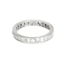 Alliance tour complet en or gris et diamants