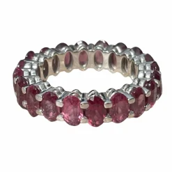 Alliance tour complet or blanc grenats rhodolites