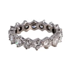 Alliance tour complet or blanc diamants
