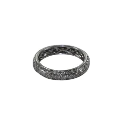 Alliance tour complet or gris diamants