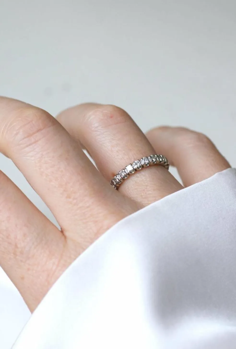 Alliance Tour Complet or blanc, diamants 1,00 Ct