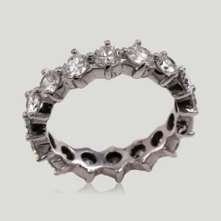 Alliance tour complet or blanc diamants
