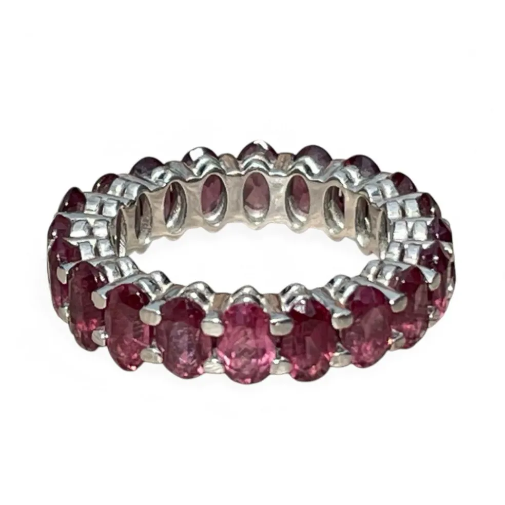 Alliance tour complet or blanc grenats rhodolites