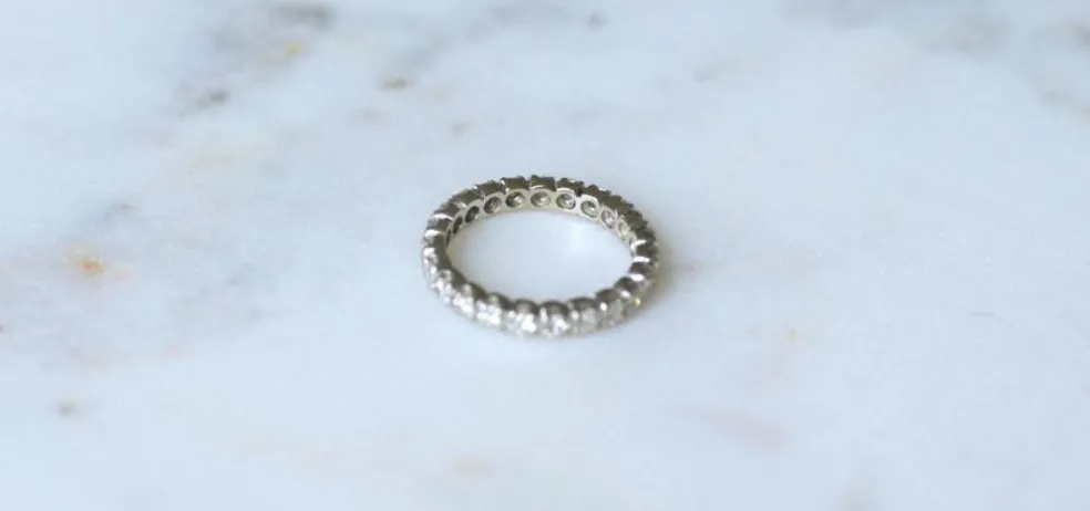 Alliance Tour Complet or blanc, diamants 1,00 Ct