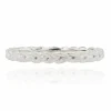 Alliance tresse ciselée or blanc