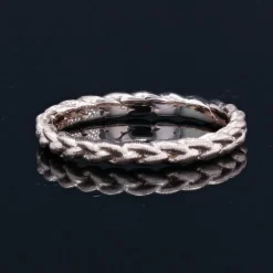 Alliance tresse ciselée or rose