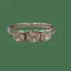 Alliance vintage trilogie diamants or blanc