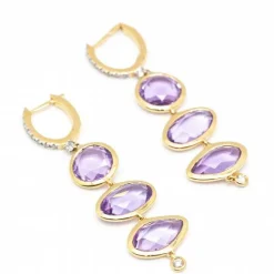 AMATIS - Boucles d'oreilles diamants et or rose