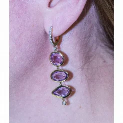 AMATIS - Boucles d'oreilles diamants et or rose