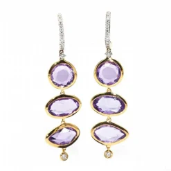 AMATIS - Boucles d'oreilles diamants et or rose