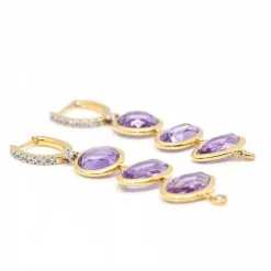 AMATIS - Boucles d'oreilles diamants et or rose