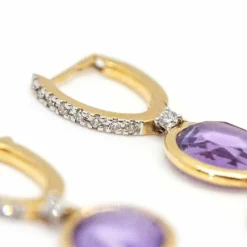 AMATIS - Boucles d'oreilles diamants et or rose