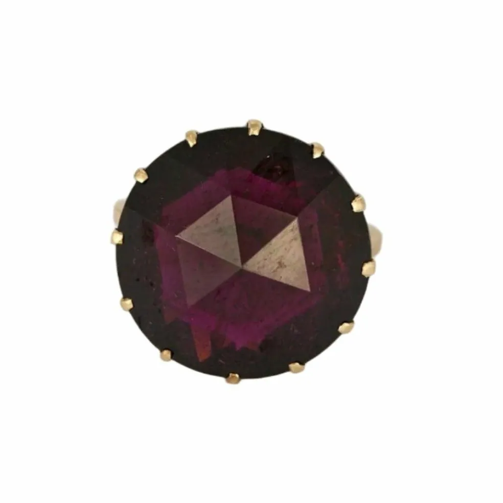 ANACONDA - "Millegriffes" - Bague or gris, tourmaline "Deep Pink"