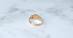 Ancienne bague jarretière Marguerite diamants