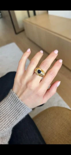 Ancienne bague saphir Coeur fin 19è