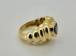 Ancienne bague saphir Coeur fin 19è