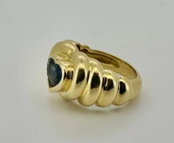 Ancienne bague saphir Coeur fin 19è