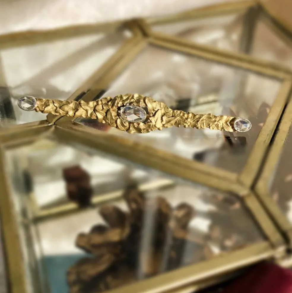 Ancienne Broche 3 Diamants