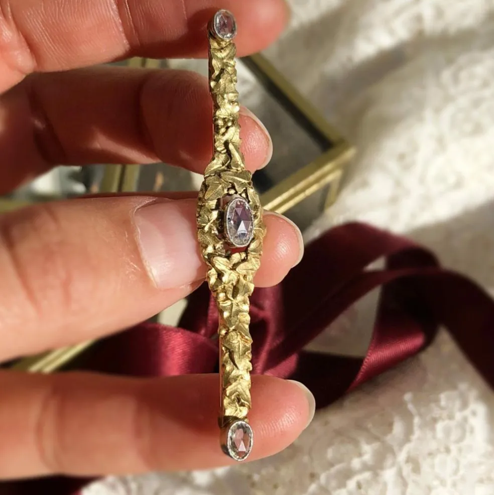 Ancienne Broche 3 Diamants