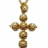 Ancienne croix en or et perles fines, XIXe siècle