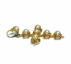 Ancienne croix en or et perles fines, XIXe siècle