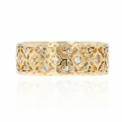 Anneau ancien en or et diamants