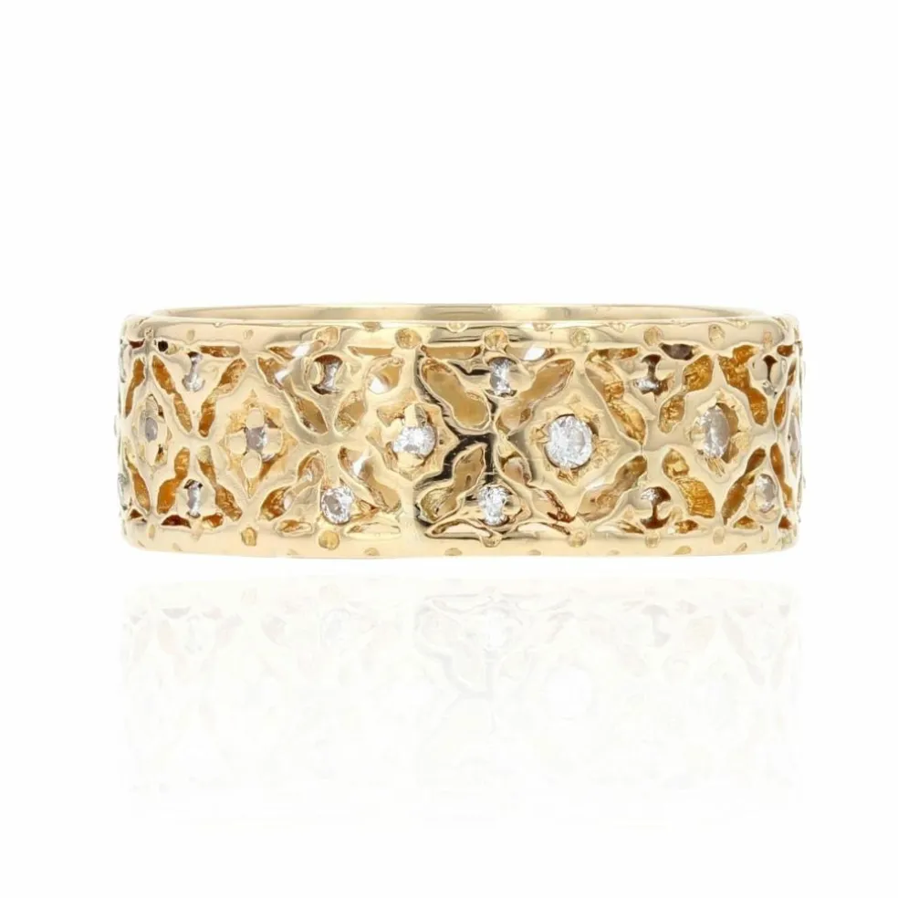 Anneau ancien en or et diamants