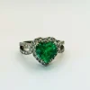Anneau avec émeraude naturelle certifiée Muzo Colombie et diamants