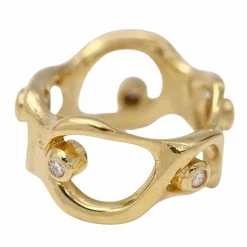 Anneau Dali en or jaune et diamants