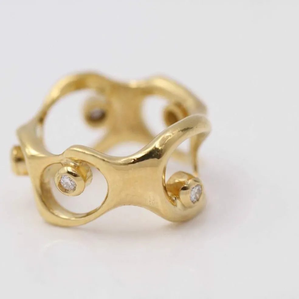 Anneau Dali en or jaune et diamants