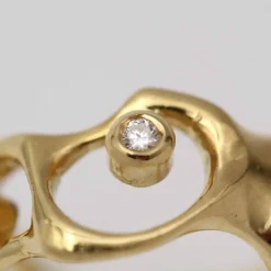 Anneau Dali en or jaune et diamants