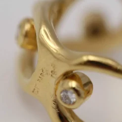 Anneau Dali en or jaune et diamants