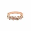 Anneau de mariage en or rose serti de diamants