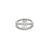 Anneau en or gris avec diamants