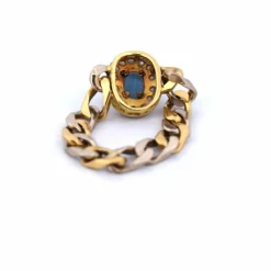 Années 1960 - BAGUE EN OR 18 KT - SAPHIR ET DIAMANTS
