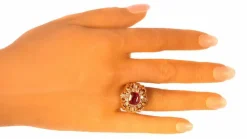 Anthony & Wolfers - bague diamant, rubis