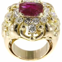 Anthony & Wolfers - bague diamant, rubis