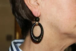Antique tortoiseshell piqué gold earrings