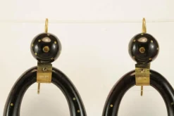 Antique tortoiseshell piqué gold earrings