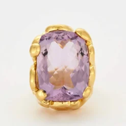 ANTOINE CAMUS - JE T'AIME Bague Améthyste et or jaune