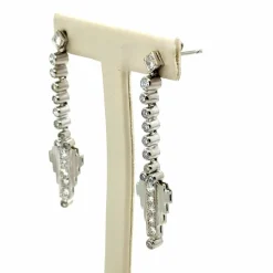 ART DÉCO - Boucles d’oreilles Or blanc et Diamants