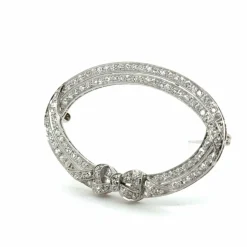 Art déco - Broche Platine et Diamants