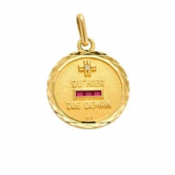AUGIS - Médaille d'Amour - Médaille or jaune, rubis et diamant