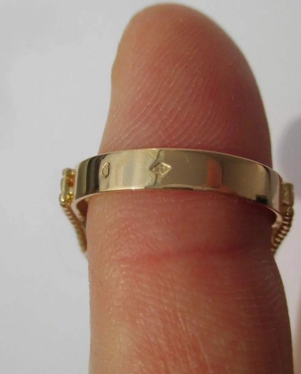 AUGIS - bague médaille d’amour en or jaune