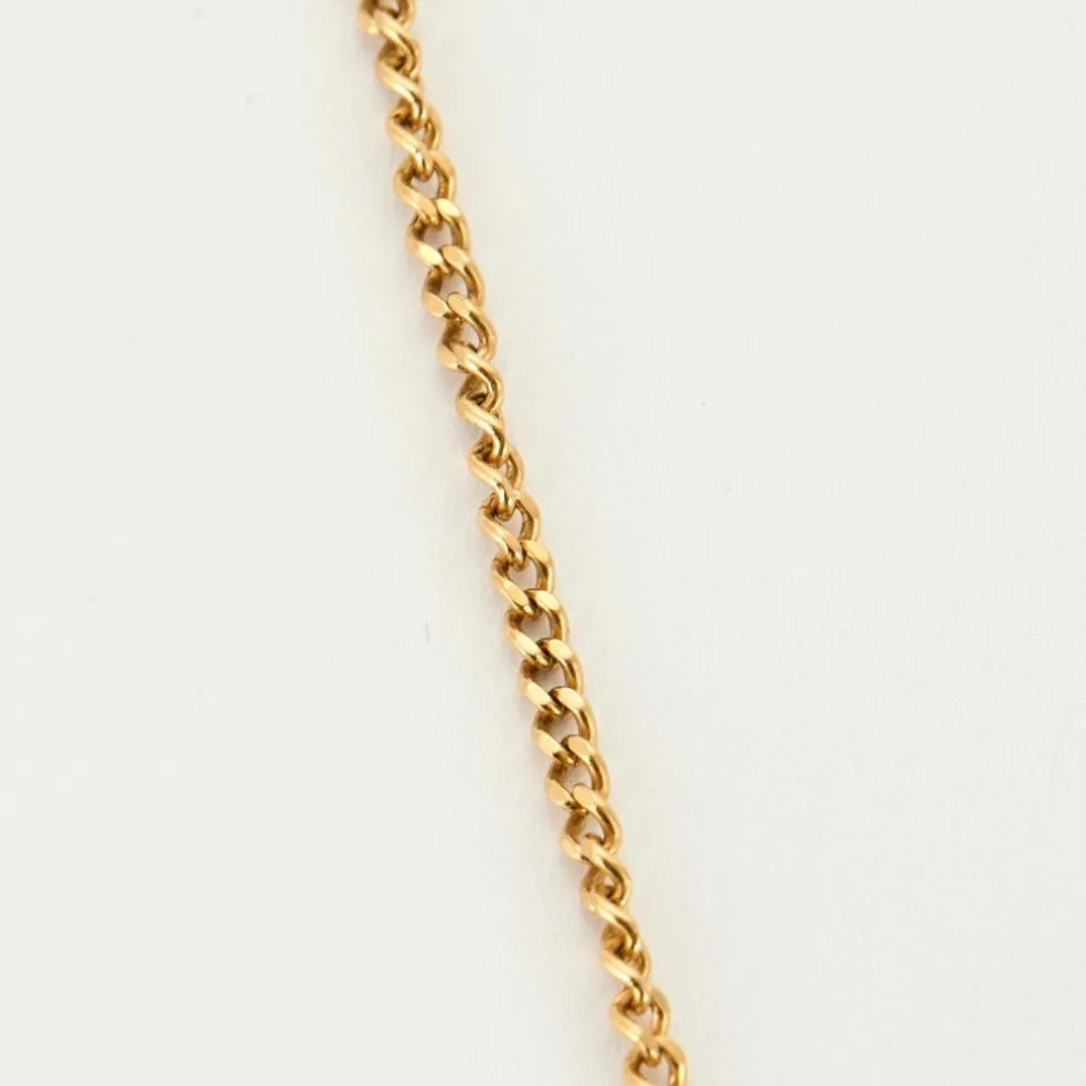 AUGIS - Collier en or jaune retenant une médaille sentimentale