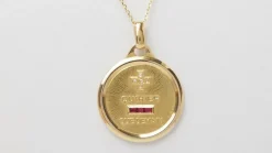 AUGIS - Collier médaille d'amour Or jaune Diamants