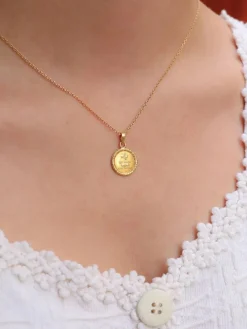 AUGIS - Médaille amour couronne de Laurier Plus qu'hier moins que demain or jaune
