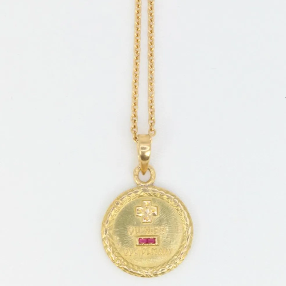 Augis - Médaille Amour diamant et rubis